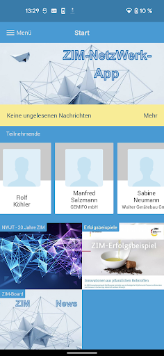 ZIM-NetzWerk-App Screen 2
