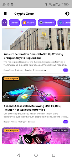 Cryptocurrency News & Analysis Screen 2