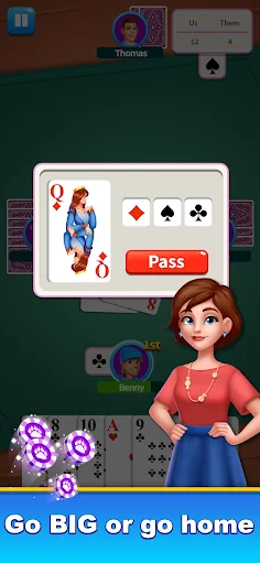 King of Belote Card Game - Screenshot 2