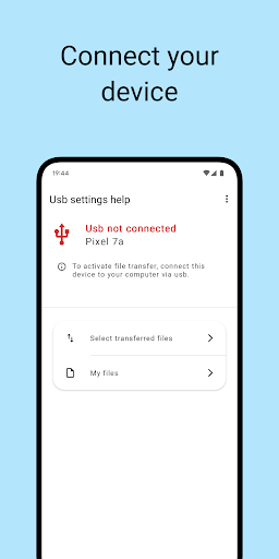 Screenshot of USB settings help