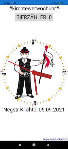 Android application Sarner Kirchtags Uhr screenshort