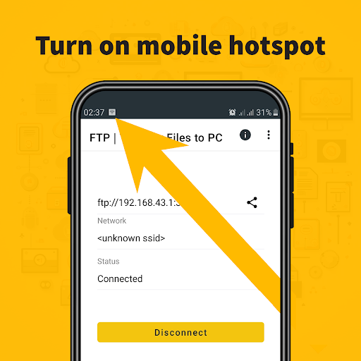 Android application FTP | Transfer Files to PC screenshort