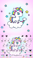 screenshot of Unicorn Sky Keyboard Theme