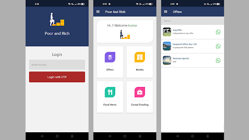 Android application PoorAndRich screenshort