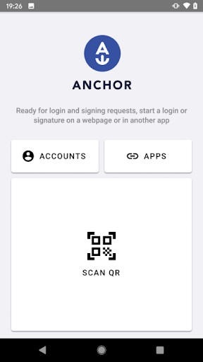 Android application Anchor Wallet screenshort