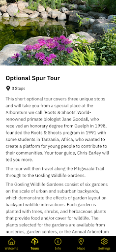 UofG Arboretum Tour Screen 3