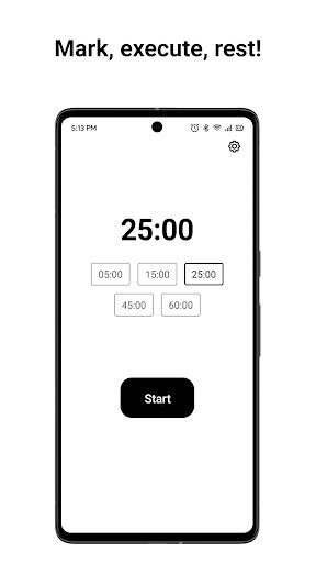 Android application WhiteFocus: timer & pomodoro screenshort