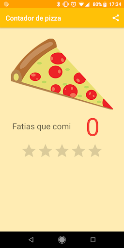 Android application Contador de pizza screenshort