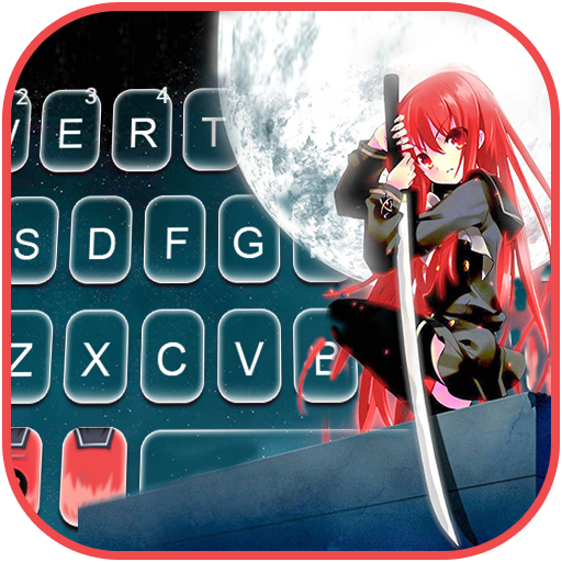 Sword Ninja Girl Keyboard Back logo