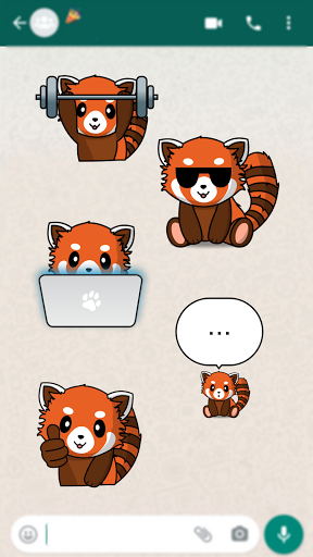 Red Panda WAStickerApps Screen 2