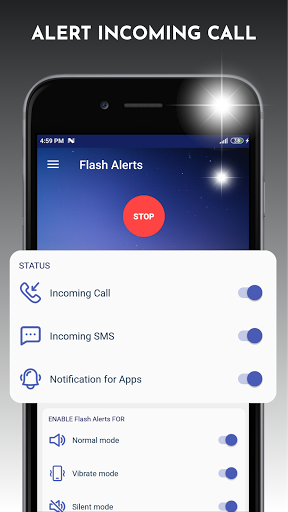 Flash Alerts on Call and SMS Screen 2