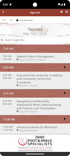 Ohio Foot & Ankle Seminar Screen 2