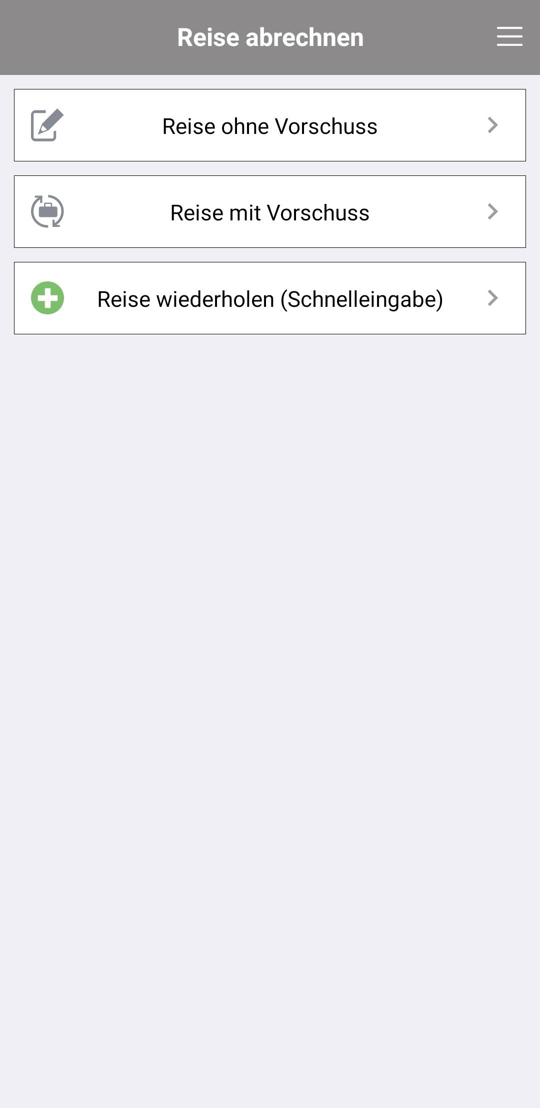 Android application Reisekosten für DB-Mitarbeiter screenshort