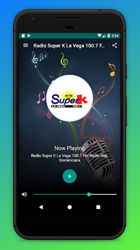 Android application Super K 100.7 La Vega Radio DO screenshort