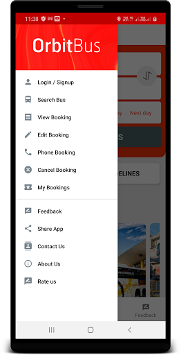 Android application The Orbit Bus screenshort