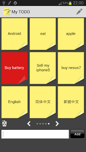 Android application Sticky Notes screenshort