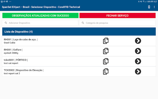 Android application SpanSet IDXpert – Brasil screenshort