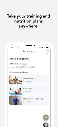 Embody Fitness Online Screen 3