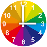 Rainbow Clock with second hand icon