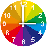 Rainbow Clock with second hand