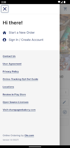 Champagne Bakery Ordering Screen 3