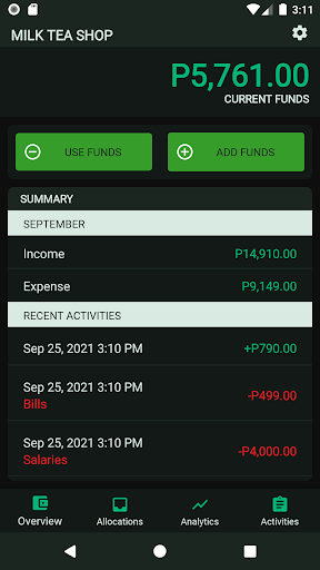 Android application MyPondo - Budget Planner & Exp screenshort