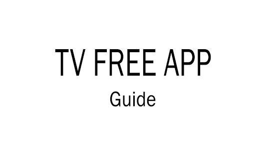Guide for app tv