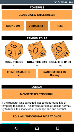 D100 Dungeon Dice-Table Roller