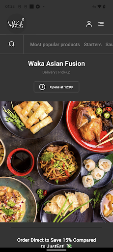 Android application Waka Asian Fusion Belfast screenshort
