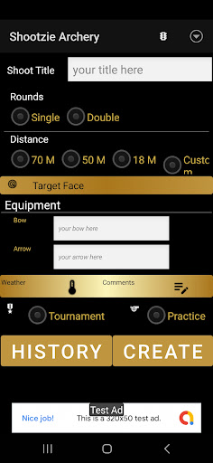 Android application Shootzie Archery Score Keeper screenshort