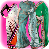 Woman saree suit style icon