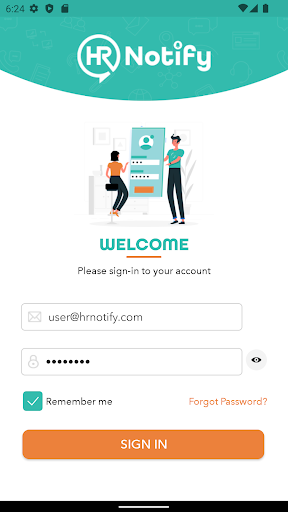 Android application HR-Notify screenshort