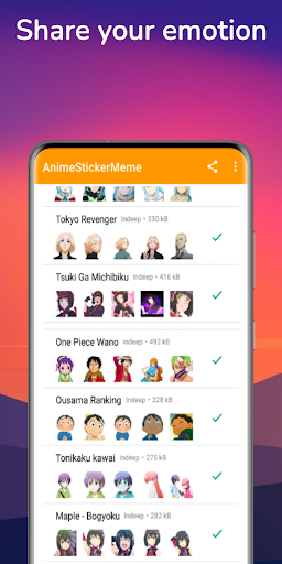 Anime Stickers for WhatsApp-Anime Memes WAStickers para Android