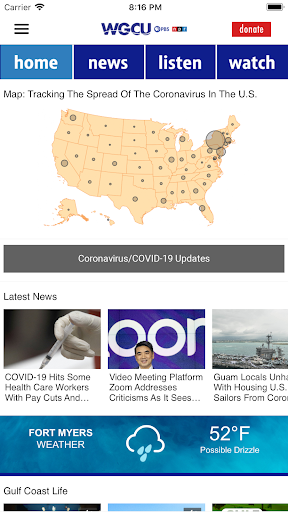 WGCU Public Media App Screen 2