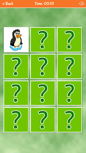 Animals Memory Match Game Screen 3