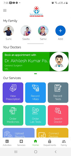 Android application National Hospital screenshort