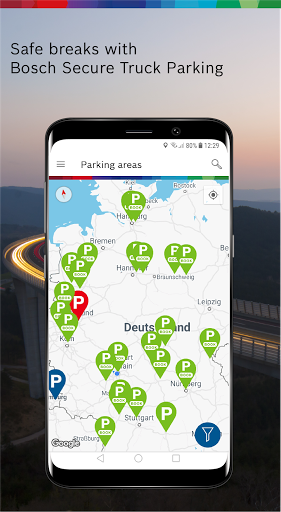 Android application Bosch Secure Truck Parking screenshort