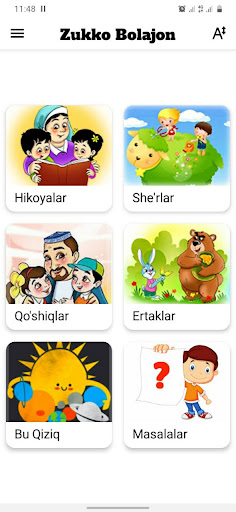 Android application Zukko bolajon screenshort