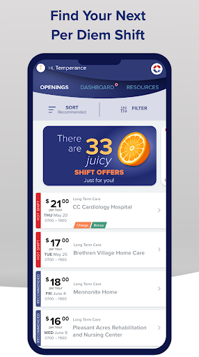 Marketplace - Per Diem Shifts Screen 3