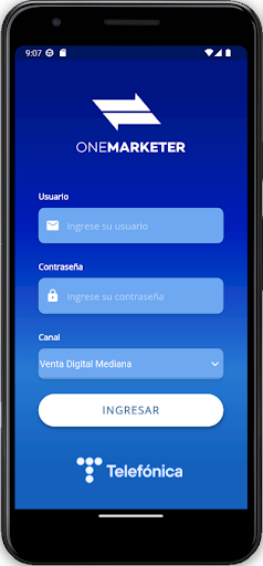 Android application OneMarketer Social Telefónica screenshort