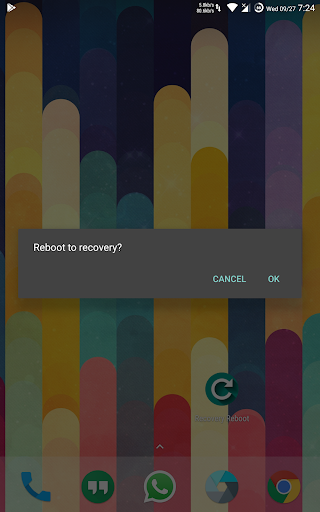 Android application Recovery Reboot screenshort