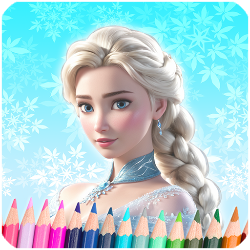 ICE Princess Coloring Game. logo