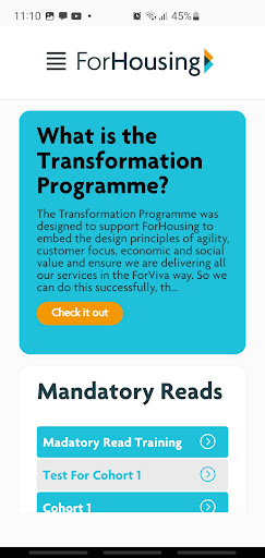 Android application ForHousing colleague intranet screenshort