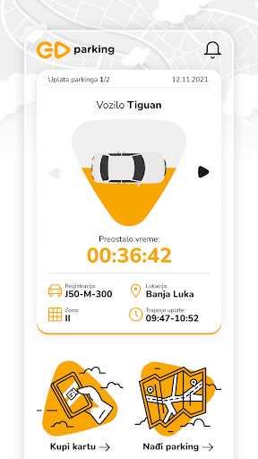 Android application GoParking screenshort