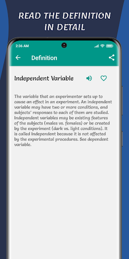 Psychology Dictionary Screen 3