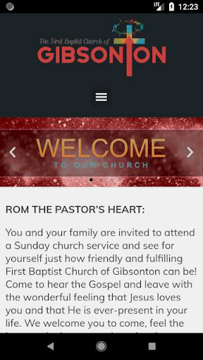 Android application First Baptist Church Gibsonton screenshort