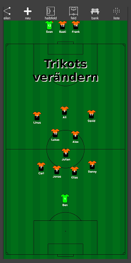 First 11 soccer lineup Screen 2