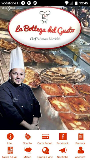 Android application La Bottega del Gusto screenshort