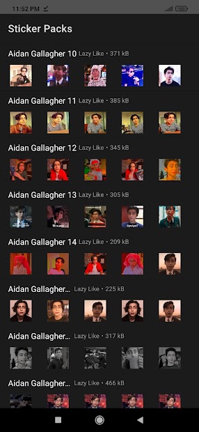 Screenshot 10 Stickers de Aidan Gallagher para WhatsApp android