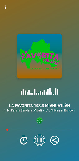 Android application LA FAVORITA 103.3 MIAHUATLÀN screenshort
